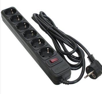 Мережевий фільтр Patron (SP-63), 6 розеток BLACK (EXT-PN-SP-63)6 розеток, 3.0 м, черный