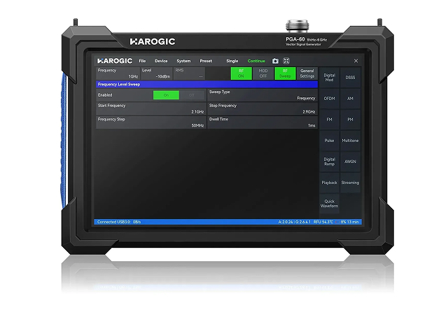 Портативний векторний генератор сигналів HAROGIC PGA-60 — доступний для замовлення в SEA Test & Measurement