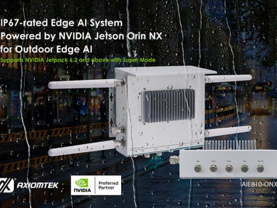 AIE810-ONX – новая защищенная безвентиляторная Edge AI платформа со степенью защиты IP67 от Axiomtek