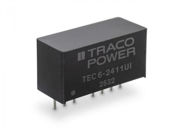 Нова серія DC/DC-перетворювачів TEC 6UI від TRACO доступна для замовлення