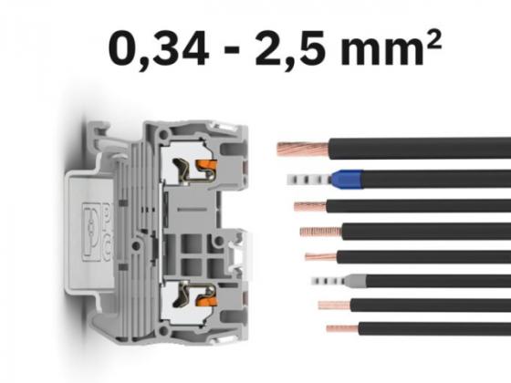 Клеммные блоки Push-X для электромонтажа с сечением от 0,34 мм² от Phoenix Contact