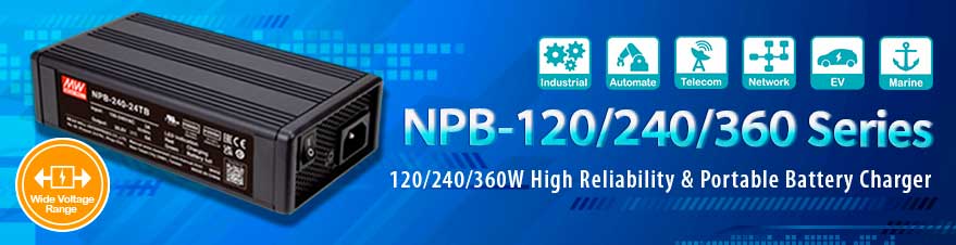 NPB - нове покоління портативних зарядних пристроїв MEAN WELL