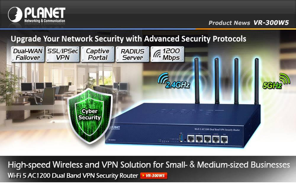 універсальні маршрутизатори безпеки VR-300W5 і VR-300PW5 Wireless VPN