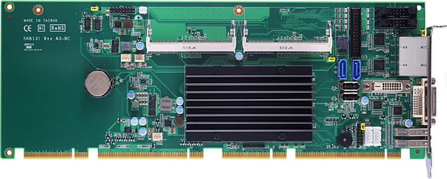 Плата SHB131 спецификации PICMG 1.3 построена на SoC-процессорах Haswell ULT и отличается крайне небольшим энергопотреблением